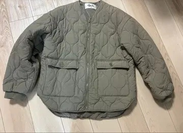 PUBLUX 퀼팅 자켓 올리브 그린