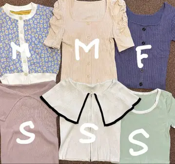 반팔 상의 6점 묶음 판매