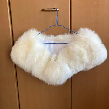 아이보리 퍼 숄