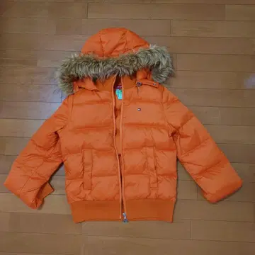 Tommy girlr 오렌지 다운 자켓