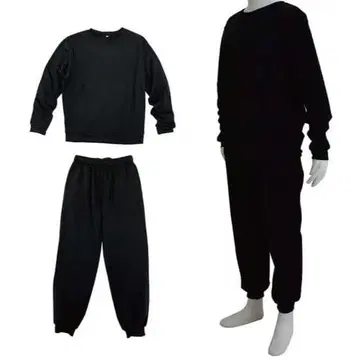 새상품 맨투맨 상하의 세트 블랙