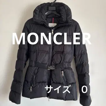 MONCLER 사이즈 0 블랙 다운 자켓 벨트 포함