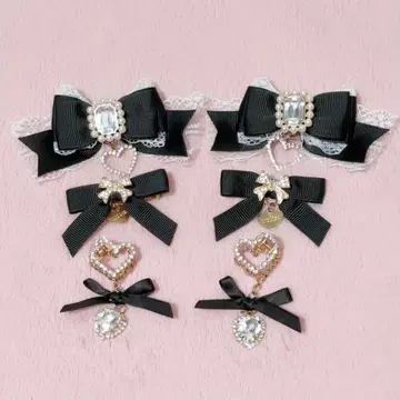 리즈리사 리본 비쥬 6개 세트 클립 LIZLISA