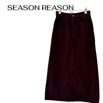 SEASON REASON 면 롱 타이트 스커트 코듀로이