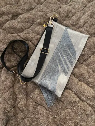 LIGO 리고 핸드메이드 실버 프린지 숄더백