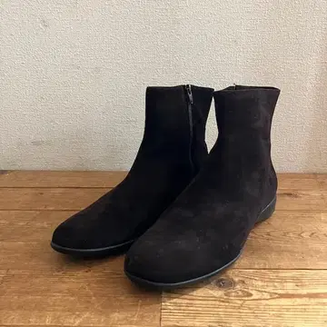 파나라 파나 라 다크 브라운 스웨이드 지퍼 부티 부츠