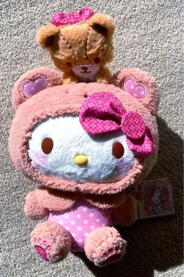 헬로키티 딸기신문 645호 콜라보레이션 페어 봉제 인형 산리오