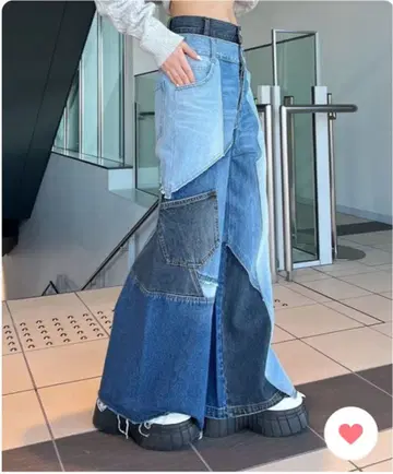 2회 착용 PAGEBOY 페이지 보이 리메이크 라이크 데님 블루 25인치