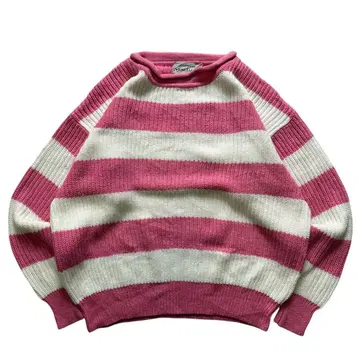 [ 레어 ] 90s Venezia 보더 아크릴 니트 구제 의류 진품