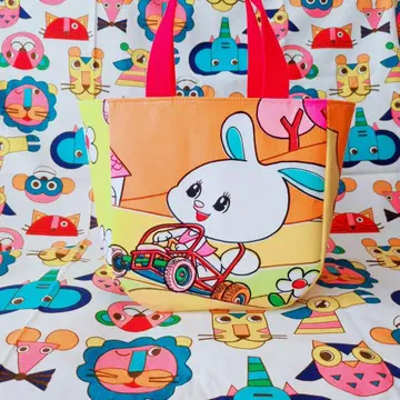 우사짱 코로링 백 핸드백 쇼와 레트로 원단 사용 토트백