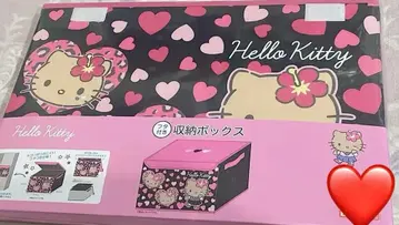 시마무라 일광화상 키티 갸루 Hello Kitty 수납 박스 하트 무늬