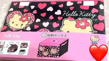 시마무라 일광화상 키티 갸루 Hello Kitty 수납 박스 하트 무늬