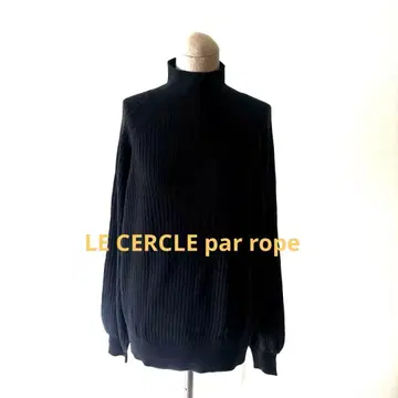 LE CERCLE par rope 리브 니트 터틀넥 스웨터
