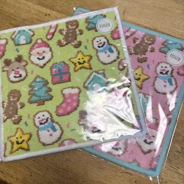 페이러 러브리 바이 페이러 크리스마스 쿠키 손수건 2장 세트