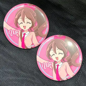 프리티 스토어 발견! 사이좋게 쇼핑 캔뱃지 사쿠라 우타 2개 세트