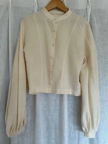 TODAYFUL 크림색 벌룬 슬리브 셔츠