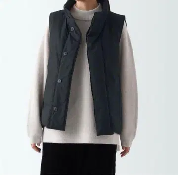 무지 라보 블랙 다운 베스트 L-XL