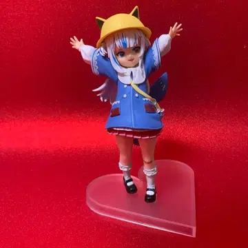 고양이 귀 피규어 하트형 받침대