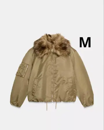 ZARA 자라 인조 모피 옷깃 봄버 자켓 새상품, 미사용