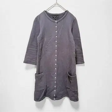 아가네스베 속기모 스냅 프론트 오픈 원피스 코트풍 그레이 M 상당