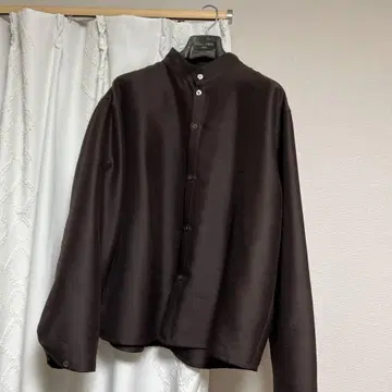 lea boberg 브라운 스탠드 카라 셔츠 2