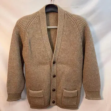 베이지 리브 가디건 L