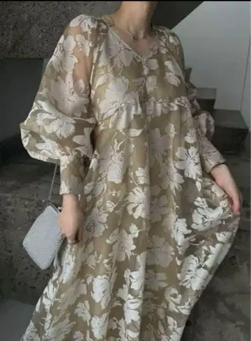 willfully 꽃무늬 시스루 원피스 드레스 결혼식