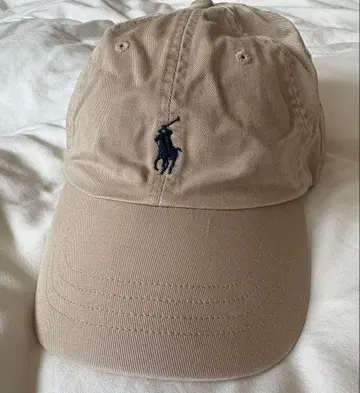 Polo 베이지 가죽 벨트 야구 모자