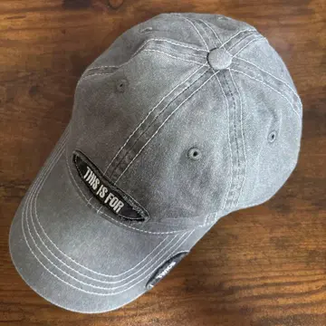 TWICE THIS IS FOR 굿즈 그레이 캡 자수 로고