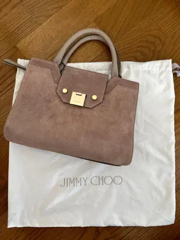 JIMMY CHOO 핑크 스웨이드 핸드백