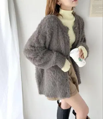 [ classicalelf ] 2way 샤기 니트 가디건