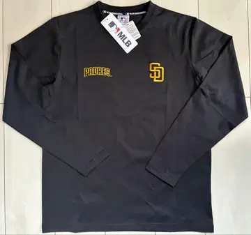 새상품 M 사이즈 MLB 파드레스 긴팔T셔츠 백프린트 메쉬 블랙