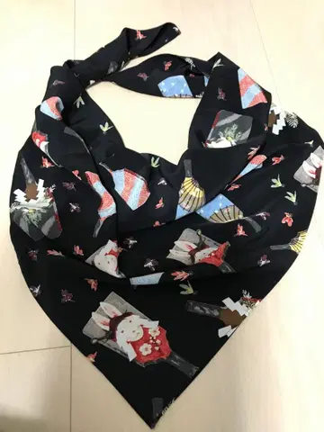 새상품급 원더풀 월드 깃털 토끼 스톨 스카프 블랙