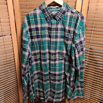 LL 비 체크 셔츠 그린 사이즈 M