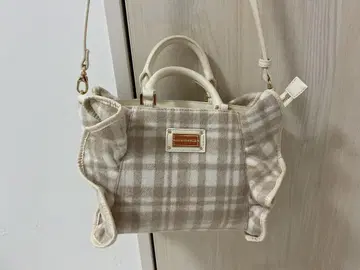 사만사 베가 베이지 체크 플러터 (소)