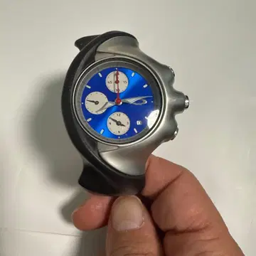 Oakley 크러쉬 고무 벨트 크로노그래프 시계 파랑