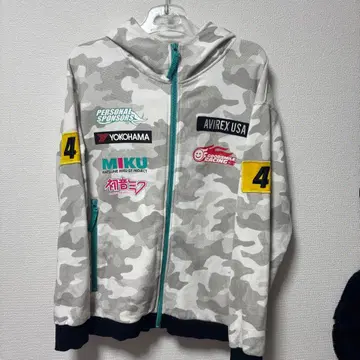 레어 하츠네 미쿠 레이싱 미쿠 2020 후드티 AVIREX 콜라보 L