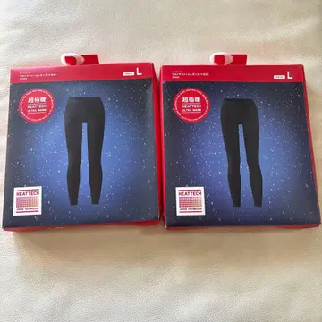 HEATTECH 블랙 스파츠 L 사이즈 2개 세트