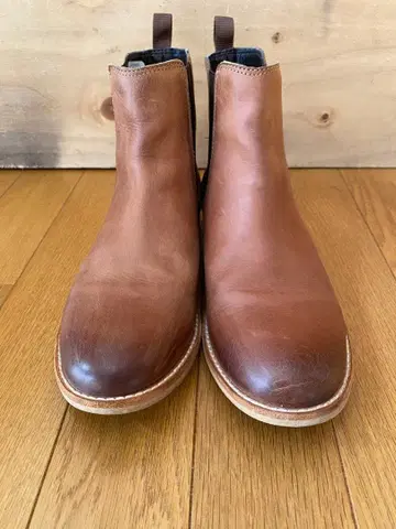 Clarks 클락스 사이드 고어 부츠 천연 가죽 가죽 23.5cm 브라운