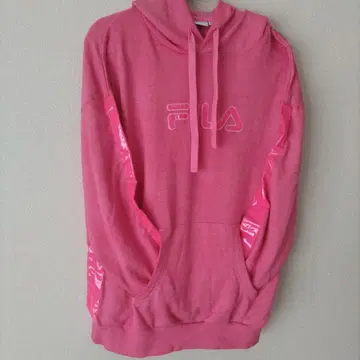 FILA 핑크 후드 맨투맨 사이즈 3L