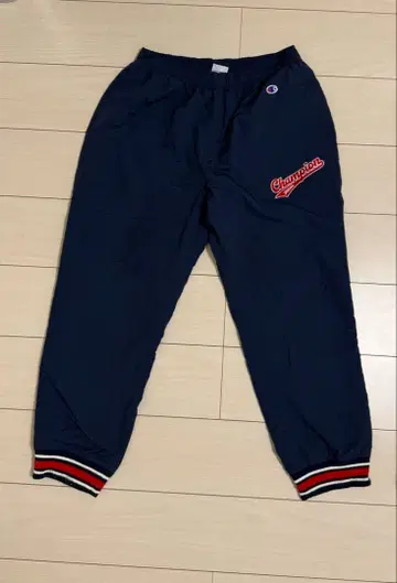 네이비 나일론 롱 팬츠