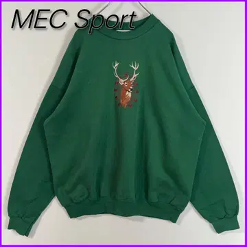 [레어] MEC Sport 애니멀 자수 맨투맨 그린