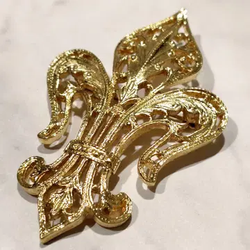 Monet 브로치 백합 문장 플뢰르 드 리스 액세서리 여성용