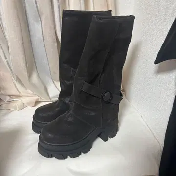 EMODA 커버 탱크 부츠 블랙 S 사이즈