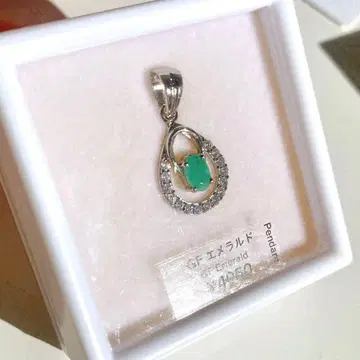 실버 925 에메랄드 목걸이 참