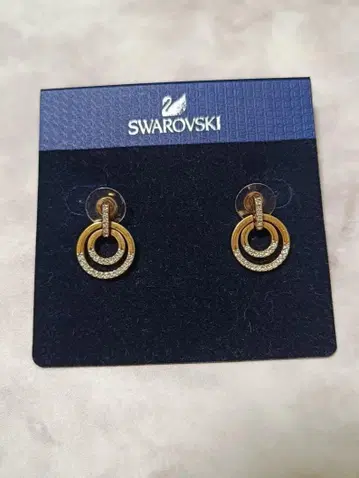 Swarovski 골드링 귀걸이