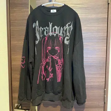 volcan&aphrodite 그래픽 맨투맨 블랙