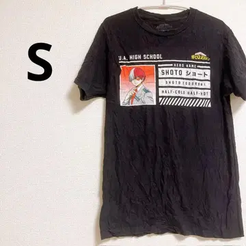 나의 히어로 아카데미아 [ S ] 숏 토도로키 T셔츠 반팔 블랙