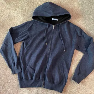 ESTNATION 다크 그레이 후드 부착 후드티