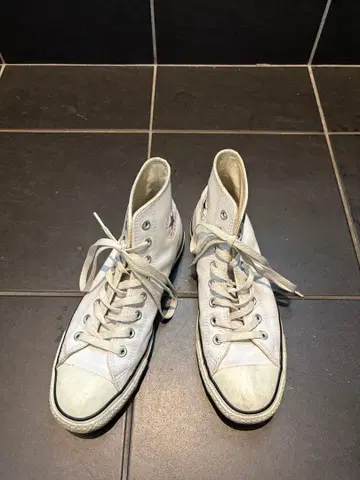 컨버스 Men's 레더 올스타 화이트 27cm